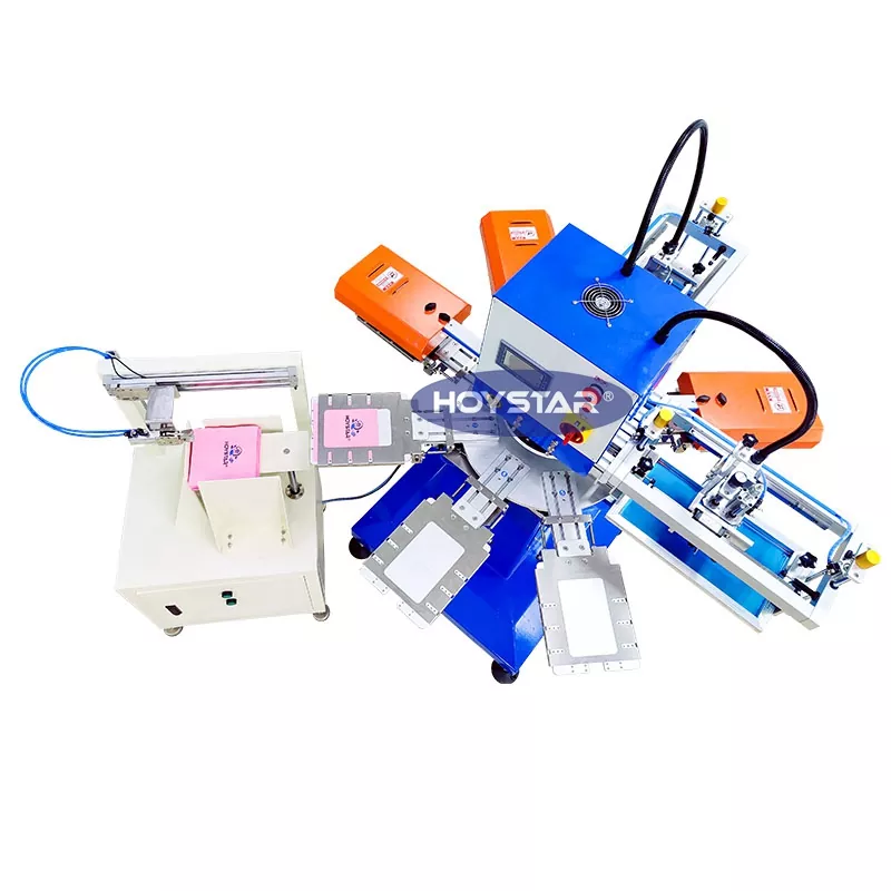 Автоматична машина за ситопечат на салфетки с 2 цвята